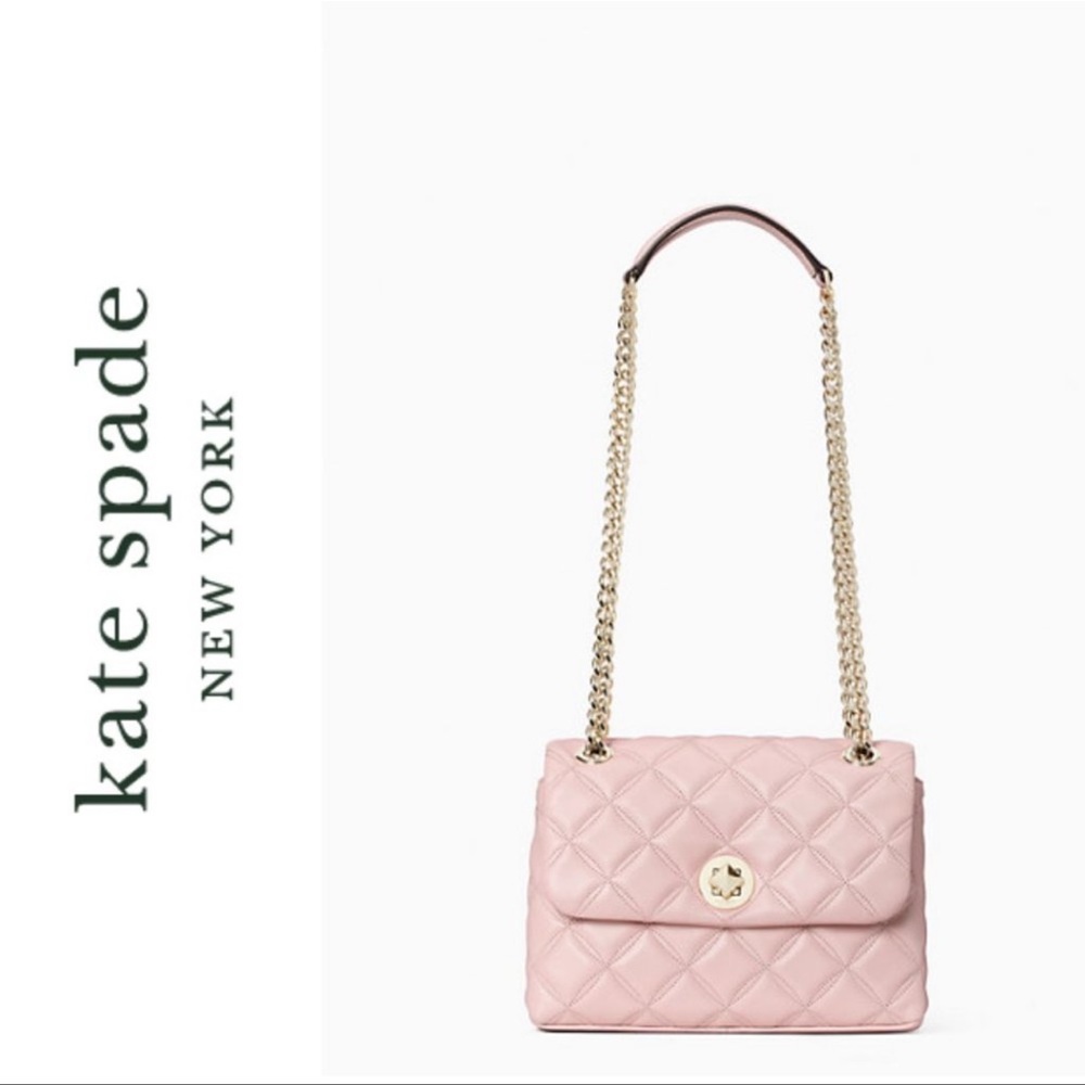๐ซ SOLD ๐ซ kate spade Pink Natalia Small Flap Crossbody Shoulder Bag NWT - Picture 3 of 16